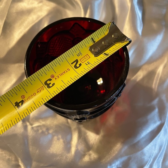 Avon 1876 Cape Cod Footed Glass (High Ball Tumbler) Red 1988 only - Picture 6 of 6